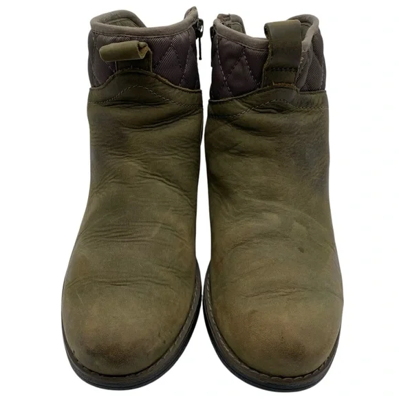 Merrell Womens Shoes Chateau II Mid Boots Sz 7 Green Leather Ankle Waterproof - Picture 4 of 12